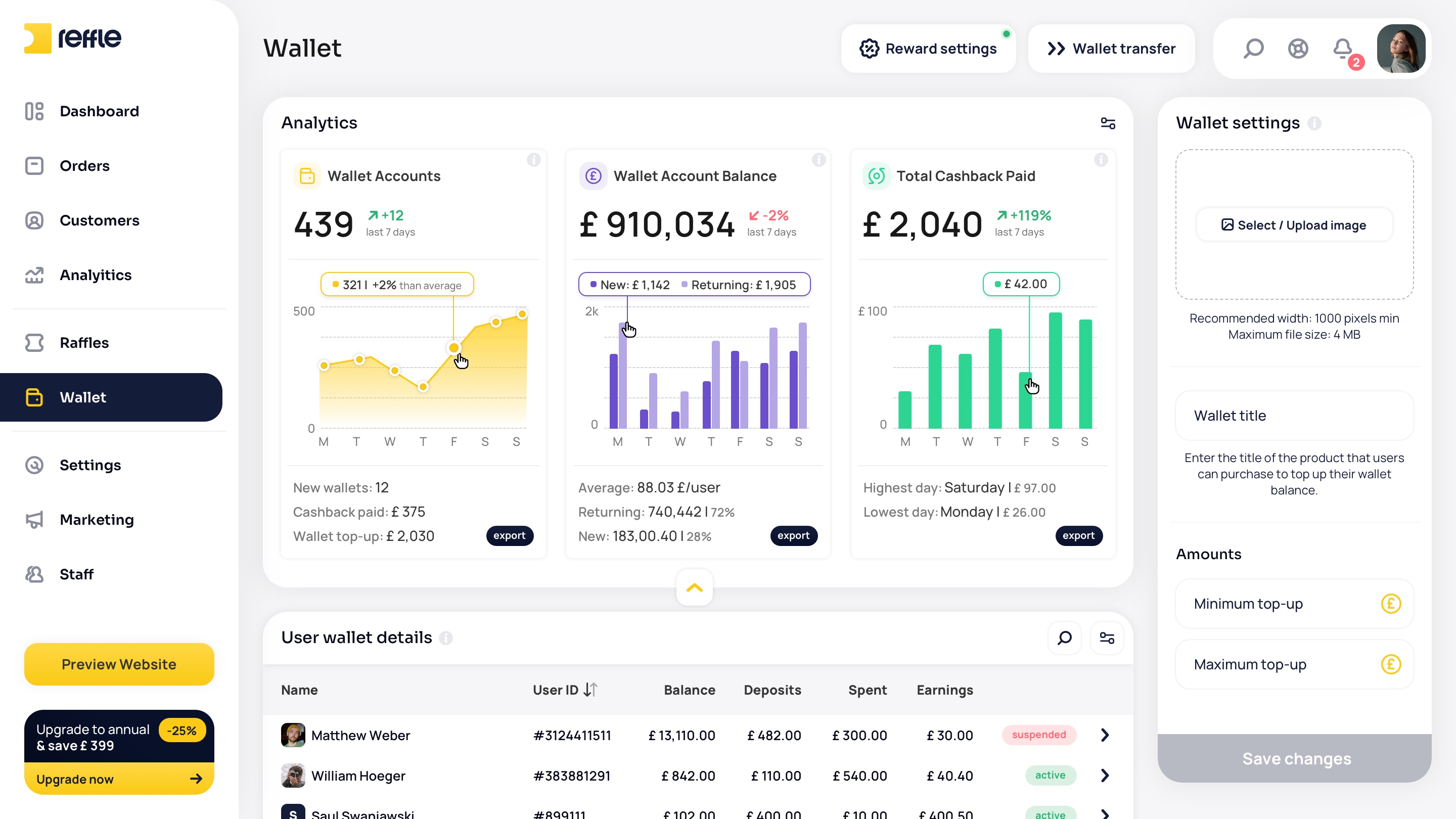 Wallet screen 3