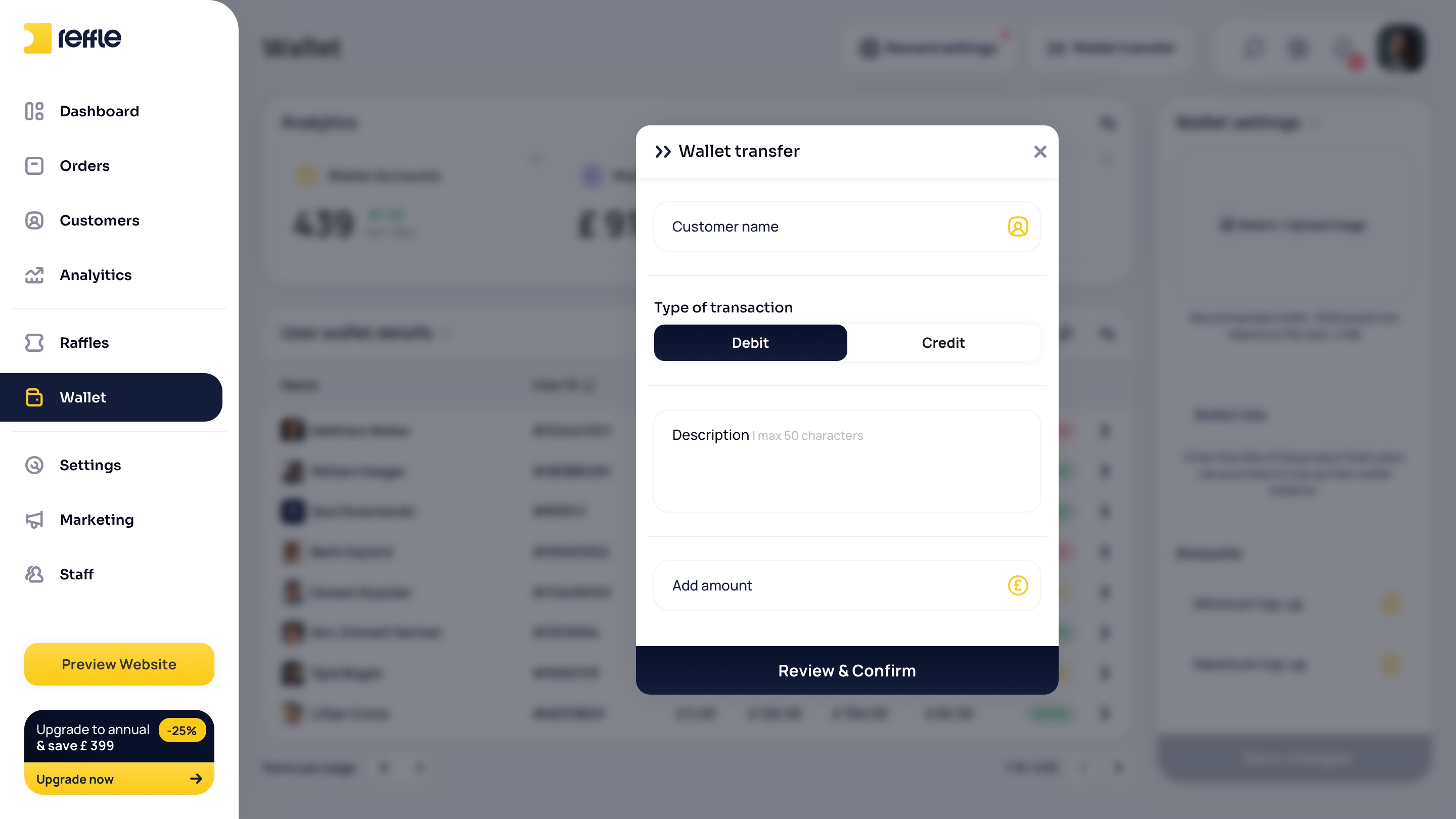 Wallet screen 10