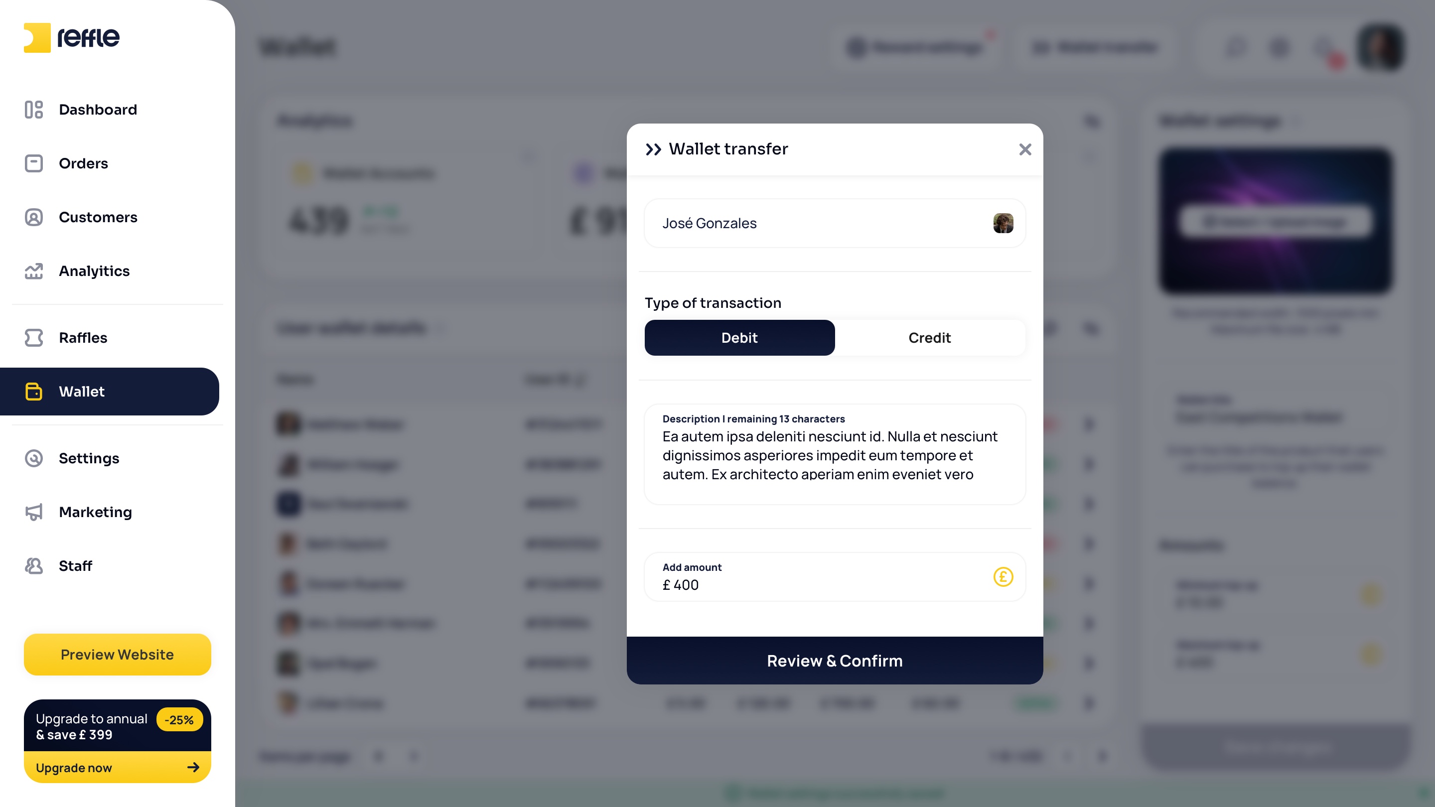 Wallet screen 12