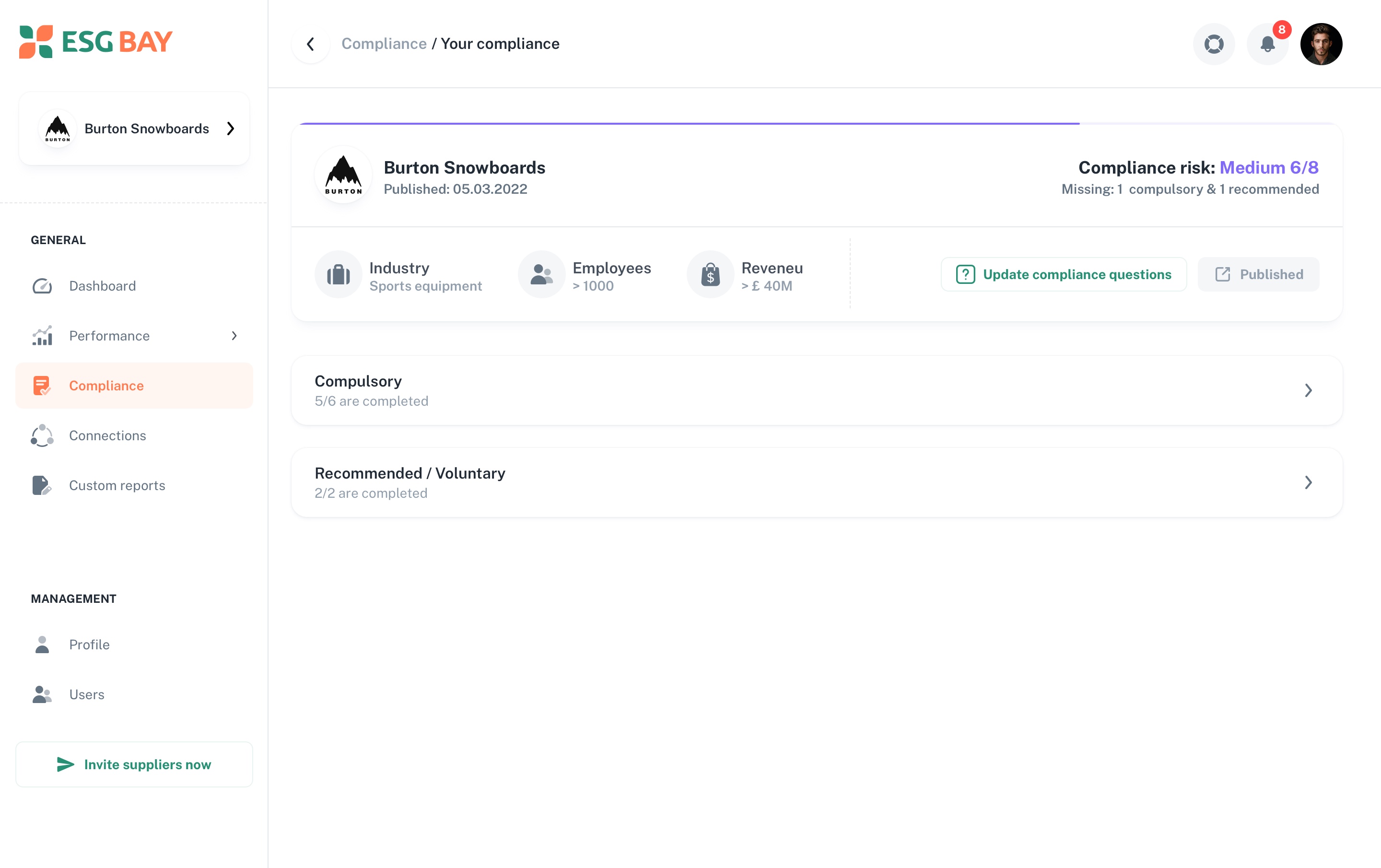 Compliance screen 4